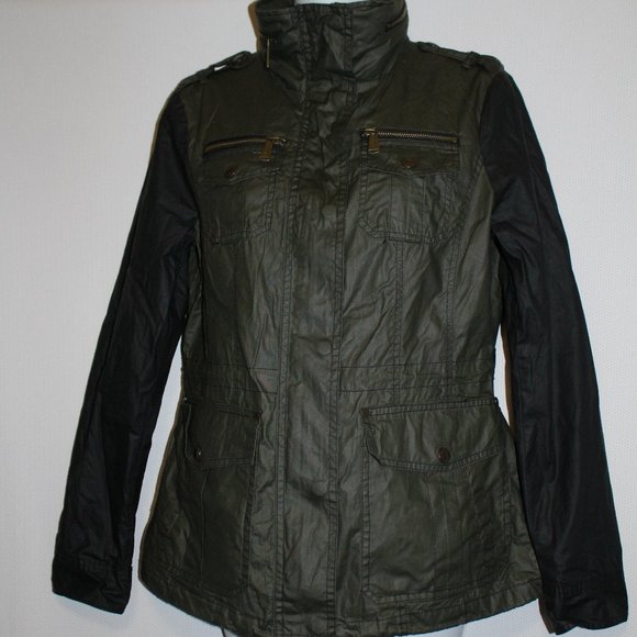 Michael Kors Olive Green/Black Jacket Size L - Picture 2 of 8